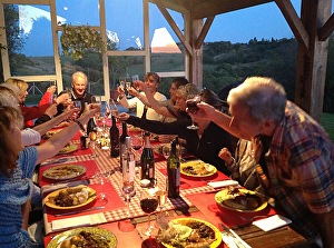 Workshop dinner in France